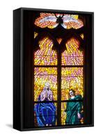 Prague, St. Vitus Cathedral, Southern Aisle, Chapel of St Ludmila, Stained Glass Window-Samuel Magal-Framed Stretched Canvas