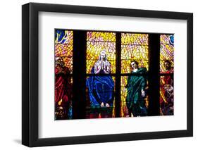 Prague, St. Vitus Cathedral, Southern Aisle, Chapel of St Ludmila, Stained Glass Window-Samuel Magal-Framed Premium Photographic Print