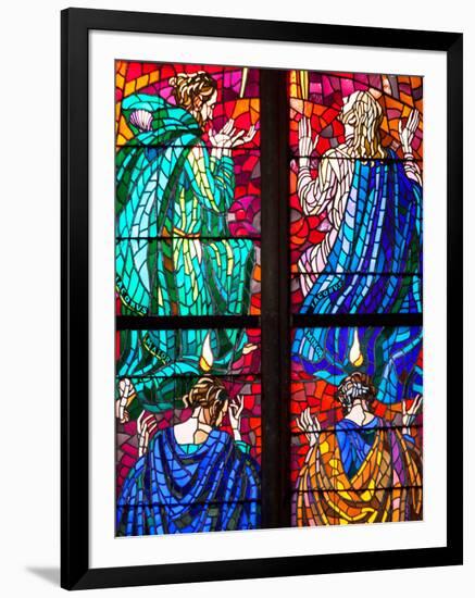 Prague, St. Vitus Cathedral, Southern Aisle, Chapel of St Ludmila, Stained Glass Window-Samuel Magal-Framed Photographic Print