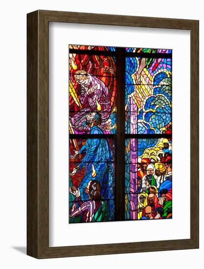 Prague, St. Vitus Cathedral, Southern Aisle, Chapel of St Ludmila, Stained Glass Window-Samuel Magal-Framed Photographic Print