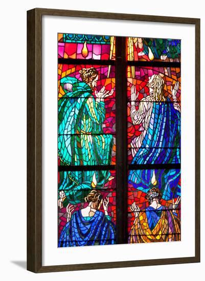 Prague, St. Vitus Cathedral, Southern Aisle, Chapel of St Ludmila, Stained Glass Window-Samuel Magal-Framed Photographic Print