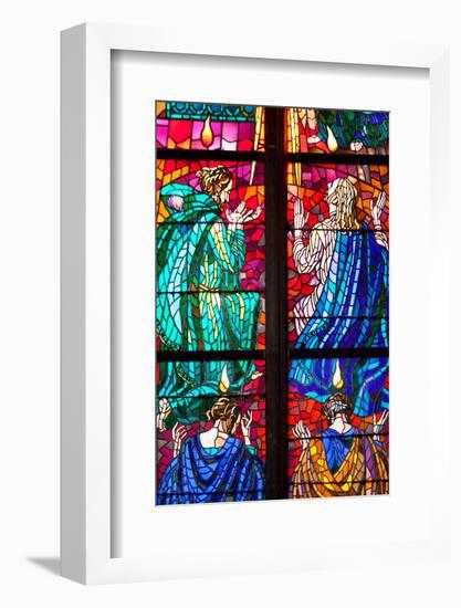 Prague, St. Vitus Cathedral, Southern Aisle, Chapel of St Ludmila, Stained Glass Window-Samuel Magal-Framed Photographic Print