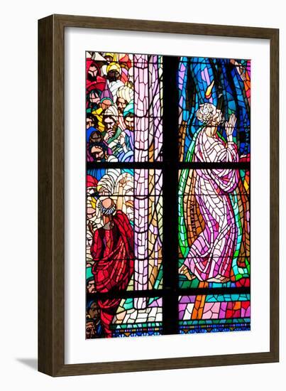 Prague, St. Vitus Cathedral, Southern Aisle, Chapel of St Ludmila, Stained Glass Window-Samuel Magal-Framed Photographic Print