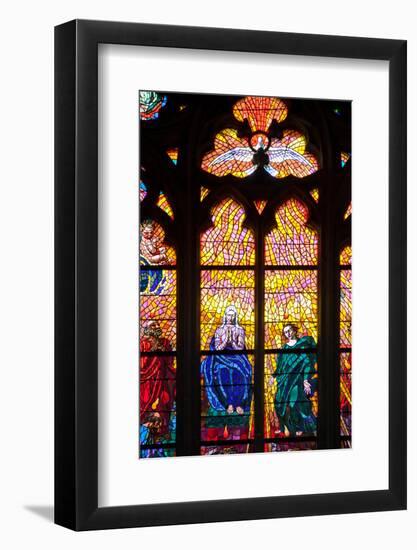 Prague, St. Vitus Cathedral, Southern Aisle, Chapel of St Ludmila, Stained Glass Window-Samuel Magal-Framed Photographic Print