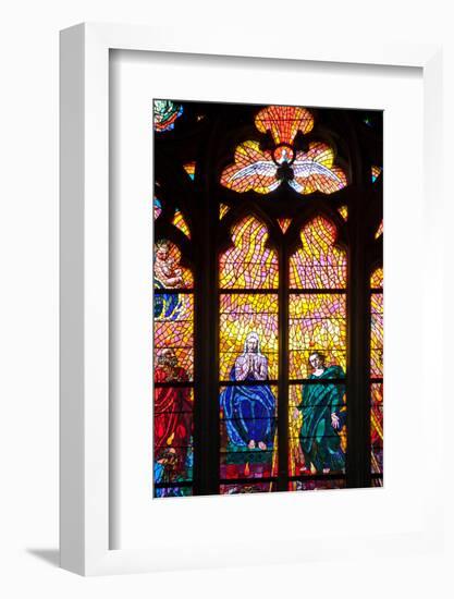 Prague, St. Vitus Cathedral, Southern Aisle, Chapel of St Ludmila, Stained Glass Window-Samuel Magal-Framed Photographic Print