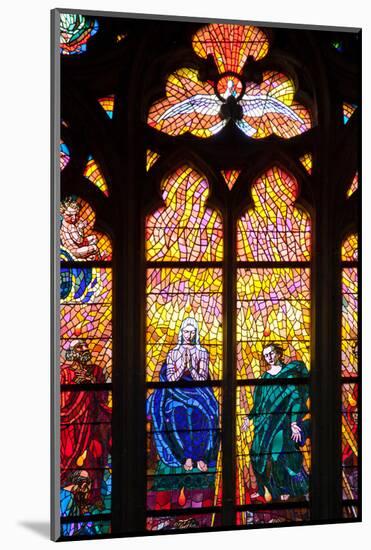 Prague, St. Vitus Cathedral, Southern Aisle, Chapel of St Ludmila, Stained Glass Window-Samuel Magal-Mounted Photographic Print