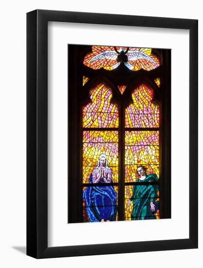 Prague, St. Vitus Cathedral, Southern Aisle, Chapel of St Ludmila, Stained Glass Window-Samuel Magal-Framed Photographic Print