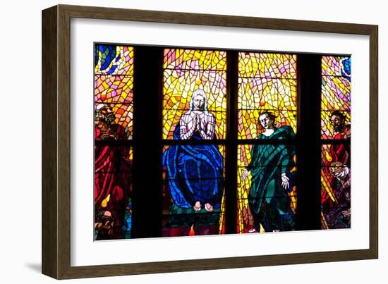 Prague, St. Vitus Cathedral, Southern Aisle, Chapel of St Ludmila, Stained Glass Window-Samuel Magal-Framed Photographic Print