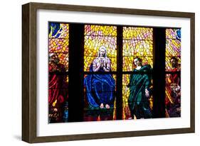 Prague, St. Vitus Cathedral, Southern Aisle, Chapel of St Ludmila, Stained Glass Window-Samuel Magal-Framed Photographic Print