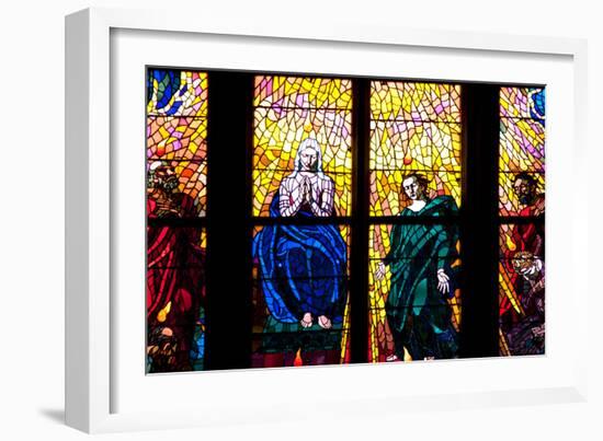 Prague, St. Vitus Cathedral, Southern Aisle, Chapel of St Ludmila, Stained Glass Window-Samuel Magal-Framed Photographic Print