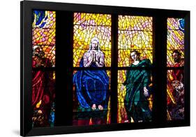 Prague, St. Vitus Cathedral, Southern Aisle, Chapel of St Ludmila, Stained Glass Window-Samuel Magal-Framed Photographic Print