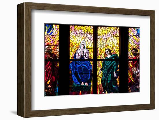 Prague, St. Vitus Cathedral, Southern Aisle, Chapel of St Ludmila, Stained Glass Window-Samuel Magal-Framed Photographic Print