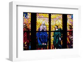 Prague, St. Vitus Cathedral, Southern Aisle, Chapel of St Ludmila, Stained Glass Window-Samuel Magal-Framed Photographic Print