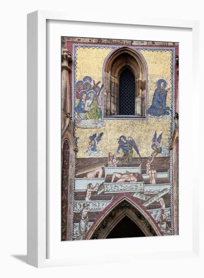 Prague, St. Vitus Cathedral, Southern Entrance, Golden Gate, The Last Judgment Mosaic, Left Panel-Samuel Magal-Framed Photographic Print