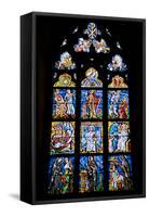 Prague, St. Vitus Cathedral, Southwestern Entrance Hall, Stained Glass Window-Samuel Magal-Framed Stretched Canvas