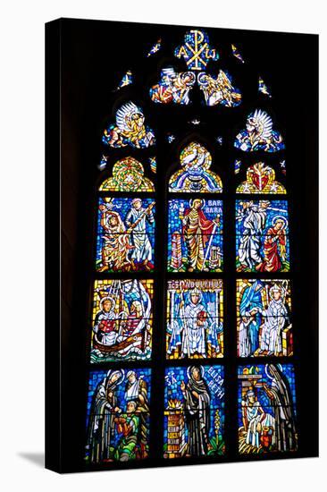 Prague, St. Vitus Cathedral, Southwestern Entrance Hall, Stained Glass Window-Samuel Magal-Stretched Canvas