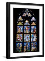 Prague, St. Vitus Cathedral, Southwestern Entrance Hall, Stained Glass Window-Samuel Magal-Framed Premium Photographic Print
