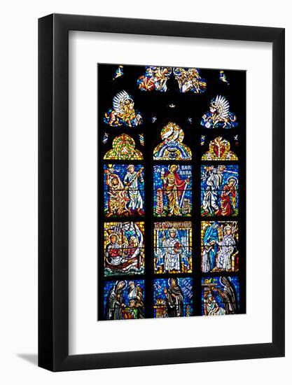 Prague, St. Vitus Cathedral, Southwestern Entrance Hall, Stained Glass Window-Samuel Magal-Framed Photographic Print