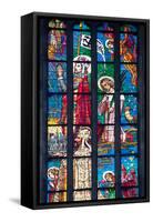 Prague, St. Vitus Cathedral, Stained Glass Window, Chevet Southern Window-Samuel Magal-Framed Stretched Canvas