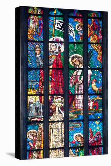 Prague, St. Vitus Cathedral, Stained Glass Window, Chevet Southern Window-Samuel Magal-Stretched Canvas