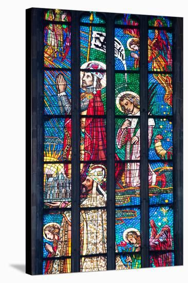 Prague, St. Vitus Cathedral, Stained Glass Window, Chevet Southern Window-Samuel Magal-Stretched Canvas