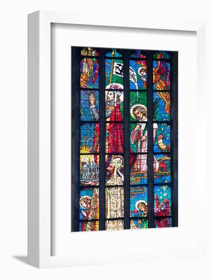 Prague, St. Vitus Cathedral, Stained Glass Window, Chevet Southern Window-Samuel Magal-Framed Photographic Print