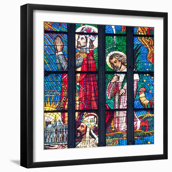 Prague, St. Vitus Cathedral, Stained Glass Window, Chevet Southern Window-Samuel Magal-Framed Photographic Print