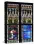 Prague, St. Vitus Cathedral, Stained Glass Window, Coat of Arms, Inscription, Decoration-Samuel Magal-Stretched Canvas