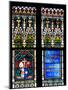 Prague, St. Vitus Cathedral, Stained Glass Window, Coat of Arms, Inscription, Decoration-Samuel Magal-Mounted Photographic Print