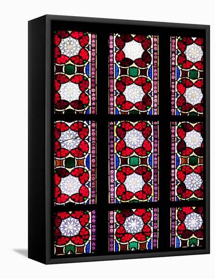 Prague, St. Vitus Cathedral, Stained Glass Window, Decorative Motifs-Samuel Magal-Framed Stretched Canvas