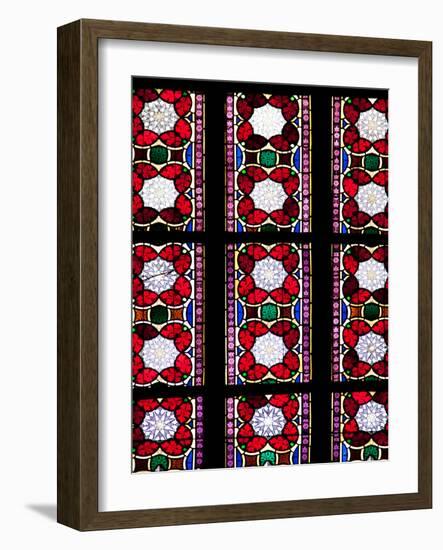 Prague, St. Vitus Cathedral, Stained Glass Window, Decorative Motifs-Samuel Magal-Framed Photographic Print