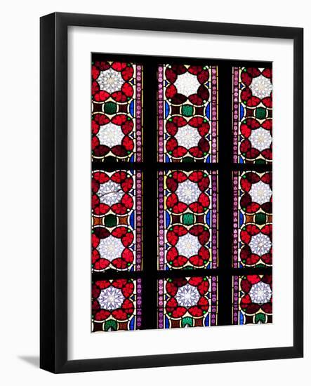 Prague, St. Vitus Cathedral, Stained Glass Window, Decorative Motifs-Samuel Magal-Framed Photographic Print