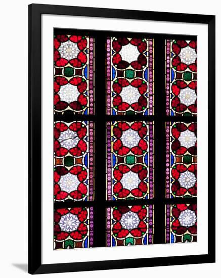 Prague, St. Vitus Cathedral, Stained Glass Window, Decorative Motifs-Samuel Magal-Framed Photographic Print