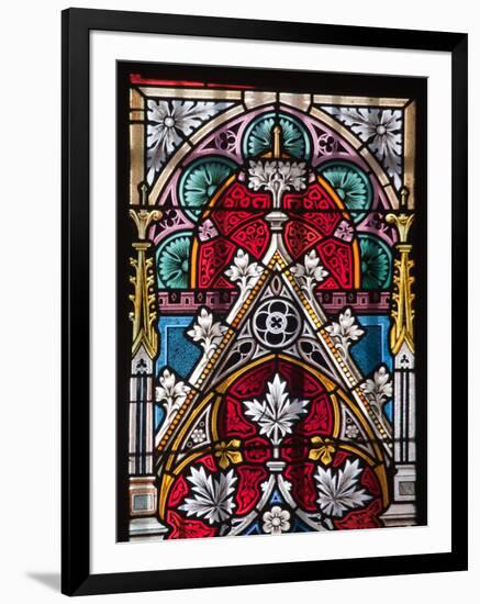 Prague, St. Vitus Cathedral, Stained Glass Window, Decorative Motifs-Samuel Magal-Framed Photographic Print