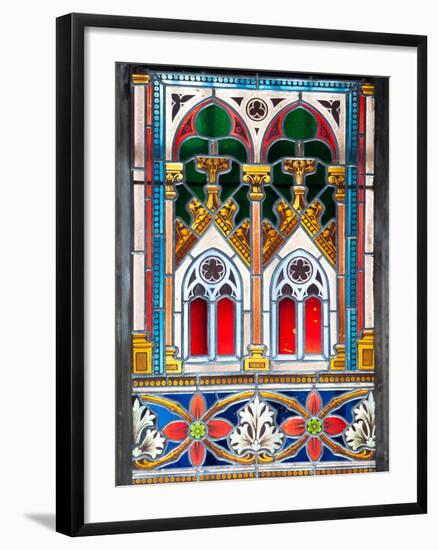 Prague, St. Vitus Cathedral, Stained Glass Window, Decorative Motifs-Samuel Magal-Framed Photographic Print