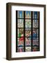 Prague, St. Vitus Cathedral, Stained Glass Window, Jesus' Feet Washed, St Bartholomew, St Matthew-Samuel Magal-Framed Photographic Print