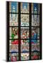 Prague, St. Vitus Cathedral, Stained Glass Window, Jesus' Feet Washed, St Bartholomew, St Matthew-Samuel Magal-Mounted Photographic Print