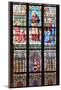 Prague, St. Vitus Cathedral, Stained Glass Window, Jesus Holding a Hatchet-Samuel Magal-Mounted Photographic Print