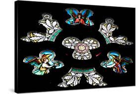 Prague, St. Vitus Cathedral, Stained Glass Window, Part of a Rose Window-Samuel Magal-Stretched Canvas