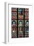 Prague, St. Vitus Cathedral, Stained Glass Window, St. Adalbert, St. Cybillus, St. Clemens-Samuel Magal-Framed Photographic Print