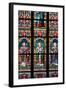 Prague, St. Vitus Cathedral, Stained Glass Window, St. Adalbert, St. Cybillus, St. Clemens-Samuel Magal-Framed Photographic Print