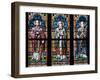 Prague, St. Vitus Cathedral, Stained Glass Window, St. Adalbert, St. Cybillus, St. Clemens-Samuel Magal-Framed Photographic Print