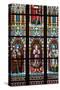 Prague, St. Vitus Cathedral, Stained Glass Window, St. Agnes of Bohemia, St. Vitus, St. Sarcander-Samuel Magal-Stretched Canvas