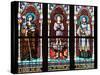 Prague, St. Vitus Cathedral, Stained Glass Window, St. Agnes of Bohemia, St. Vitus, St. Sarcander-Samuel Magal-Stretched Canvas