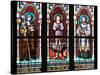 Prague, St. Vitus Cathedral, Stained Glass Window, St. Agnes of Bohemia, St. Vitus, St. Sarcander-Samuel Magal-Stretched Canvas