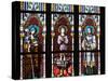 Prague, St. Vitus Cathedral, Stained Glass Window, St. Agnes of Bohemia, St. Vitus, St. Sarcander-Samuel Magal-Stretched Canvas