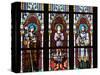 Prague, St. Vitus Cathedral, Stained Glass Window, St. Agnes of Bohemia, St. Vitus, St. Sarcander-Samuel Magal-Stretched Canvas