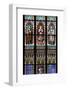 Prague, St. Vitus Cathedral, Stained Glass Window, St. Agnes of Bohemia, St. Vitus, St. Sarcander-Samuel Magal-Framed Photographic Print