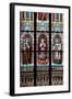 Prague, St. Vitus Cathedral, Stained Glass Window, St. Agnes of Bohemia, St. Vitus, St. Sarcander-Samuel Magal-Framed Photographic Print