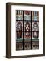 Prague, St. Vitus Cathedral, Stained Glass Window, St. Agnes of Bohemia, St. Vitus, St. Sarcander-Samuel Magal-Framed Photographic Print